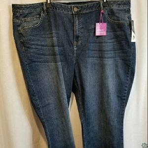 Lane Bryant 28 Short Genius Fit Bootcut Dark Wash Jeans
